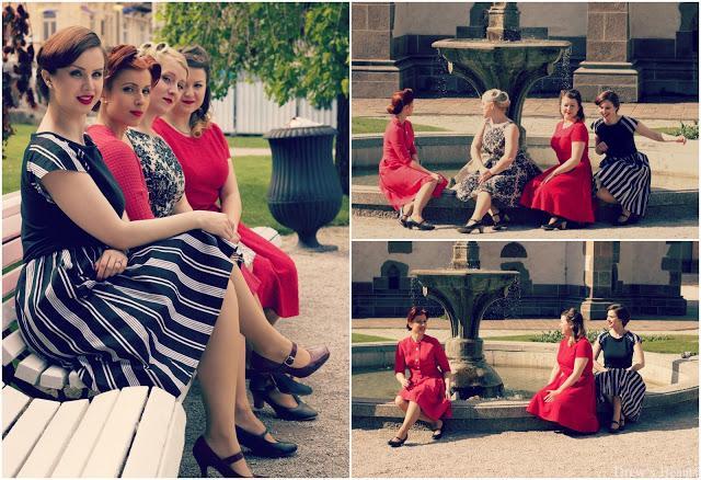 košice pin-up 50 1950 šaty oblečenie ženy účesy dobové