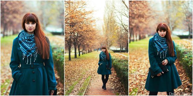 drew jeseň jesenné kabát outfit blogerka