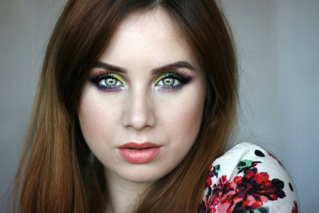 farebné líčenie sleek candy zelené oči inšpirácia inspirace blogerka roka