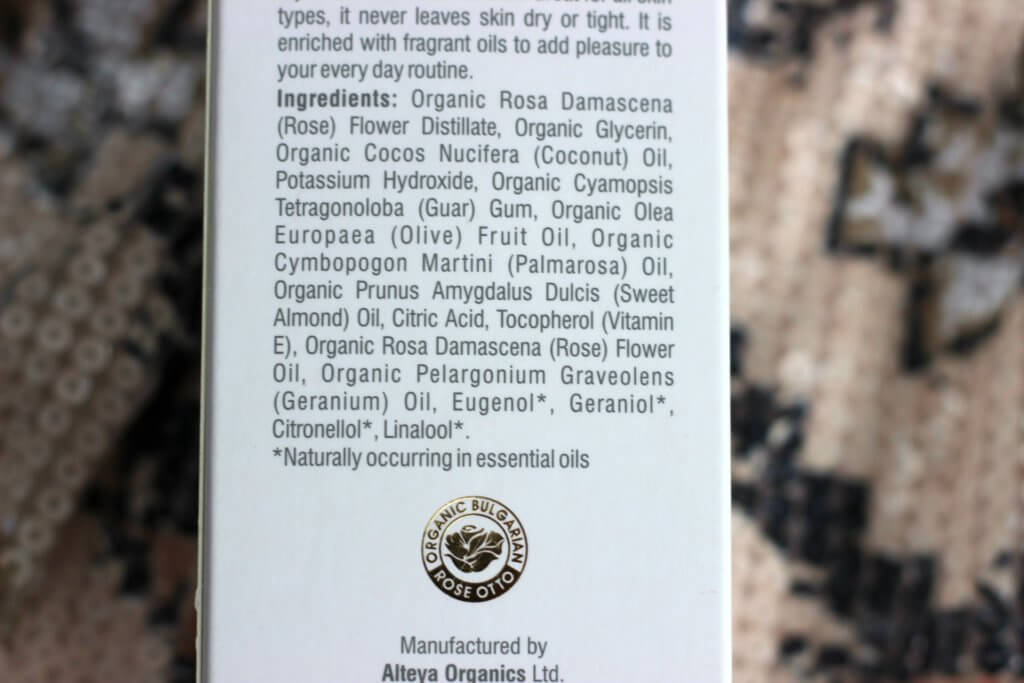 bioruza.sk alteya organics zloženie složení ingredients ružový olej čistenie pleti recenzia recenze skusenost