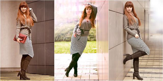 bonprix móda sukňa sveter blogerka outfit 