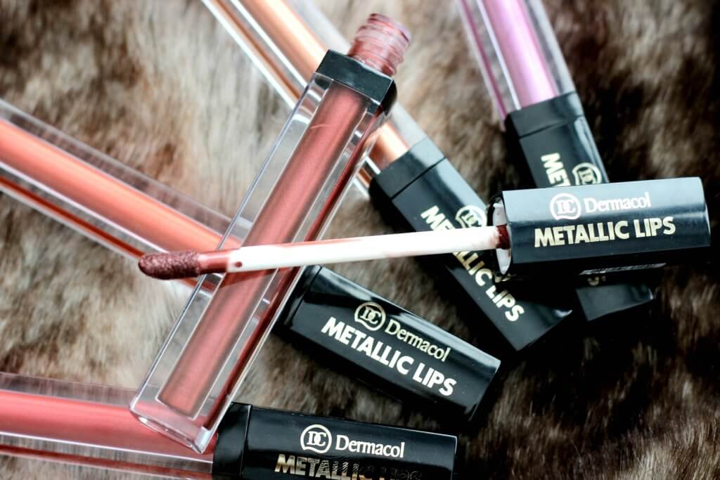 dermacol metallic lips metalické rúže rtenky swatch swatche recenzia recenze 